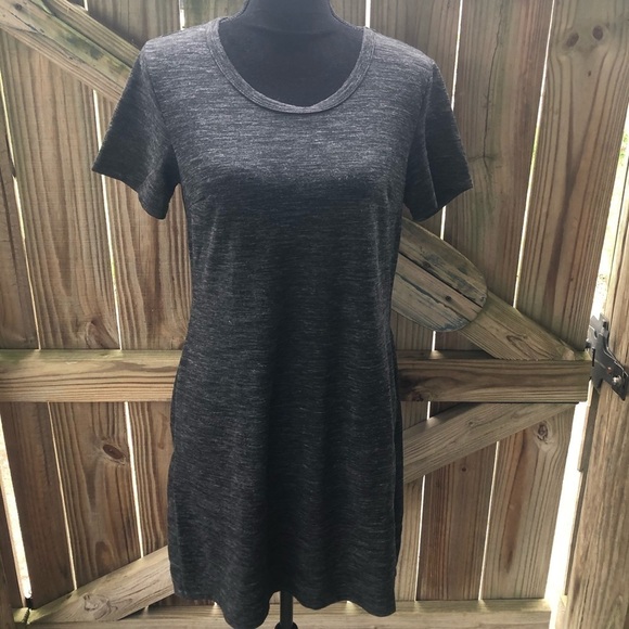 32 Degrees Cool Charcoal Gray Short Sleeve Dress with Pockets Size S - Picture 1 of 7